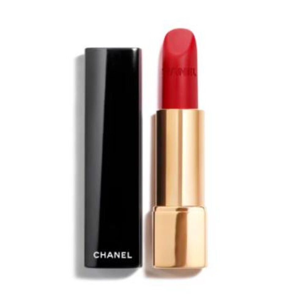 Chanel Rouge Allure Velvet lip stick in shade 56 Rouge Charnel lipstick makeup